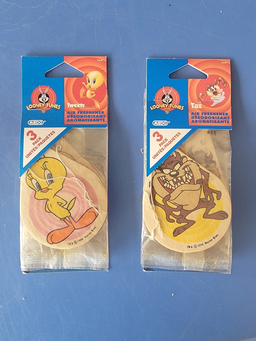 Warner Bros. Looney Tunes Tweety & Taz Air Freshener Pair — Blue, Orange, Yellow